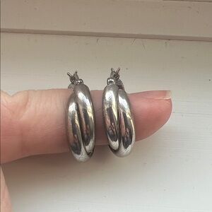 Elegant Silver Hoop Earrings